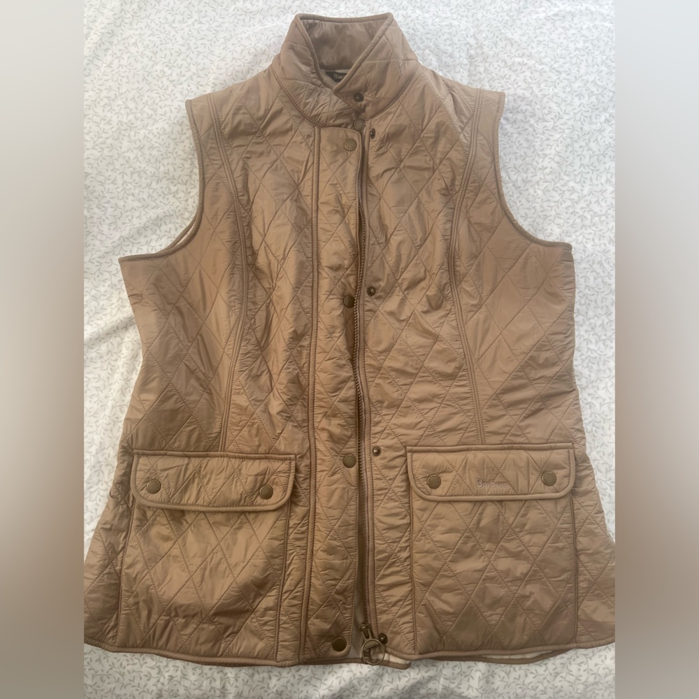 Barbour Quilted Tan Vest